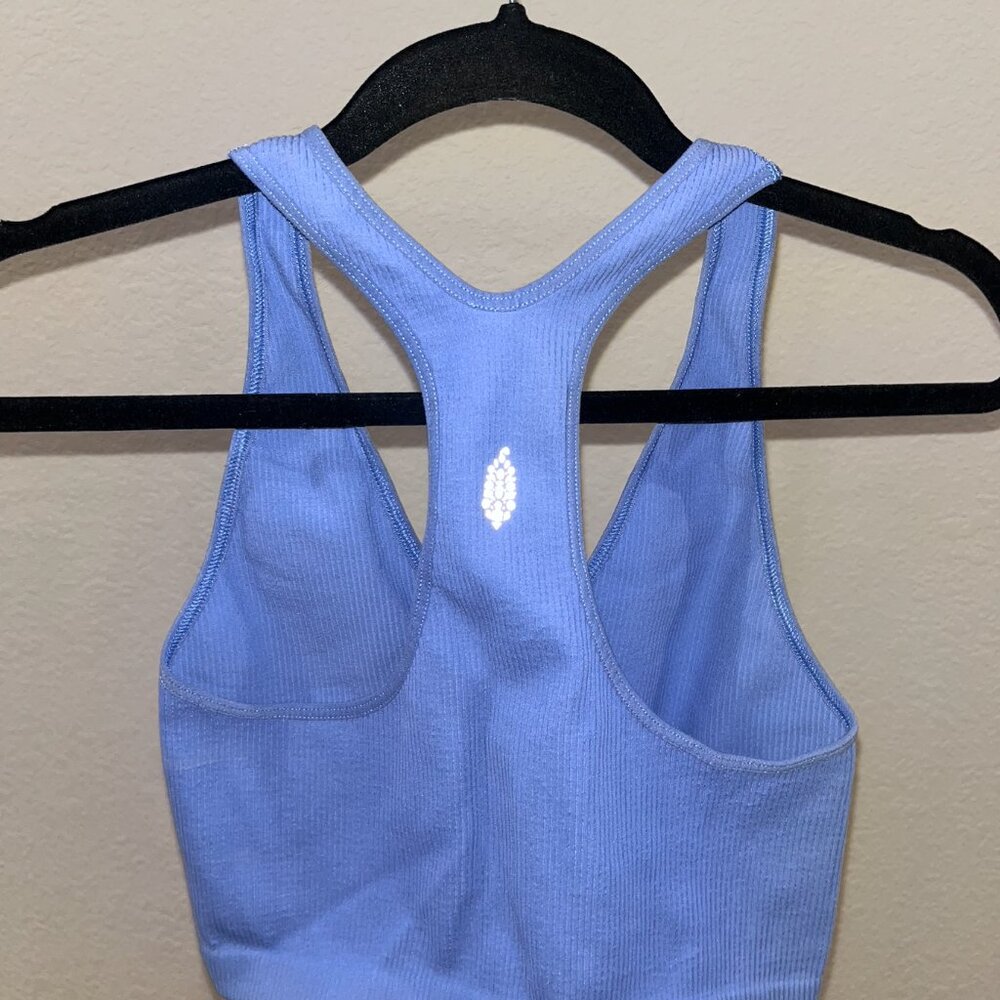 Free Throw Crop Tank in Electric Colbalt